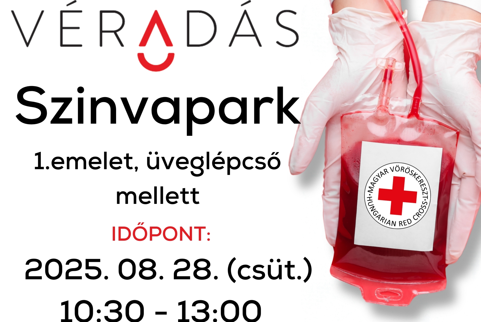 Véradás augusztusban a Szinvaparkban!