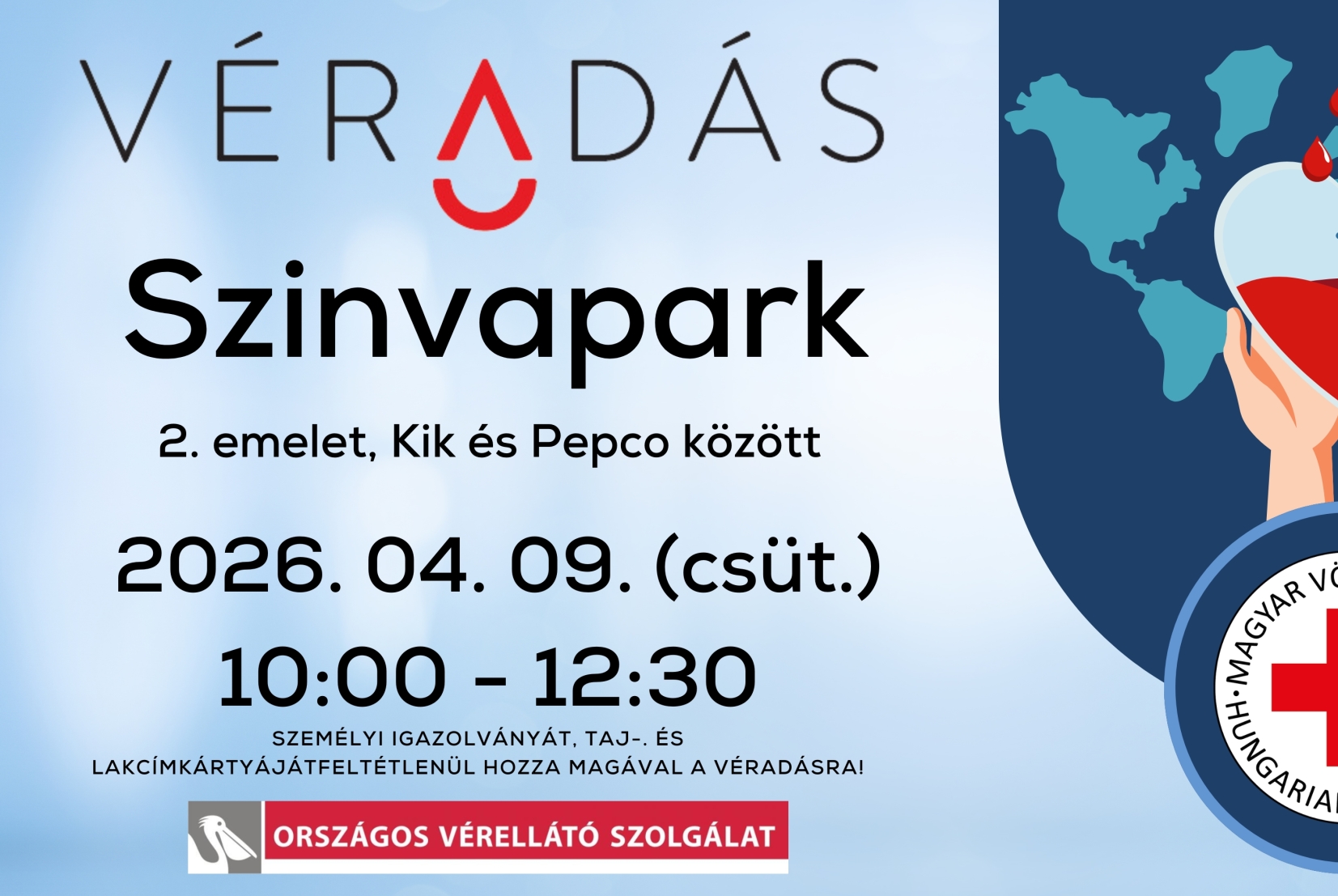 Véradás és nyereményjáték a Szinvaparkban