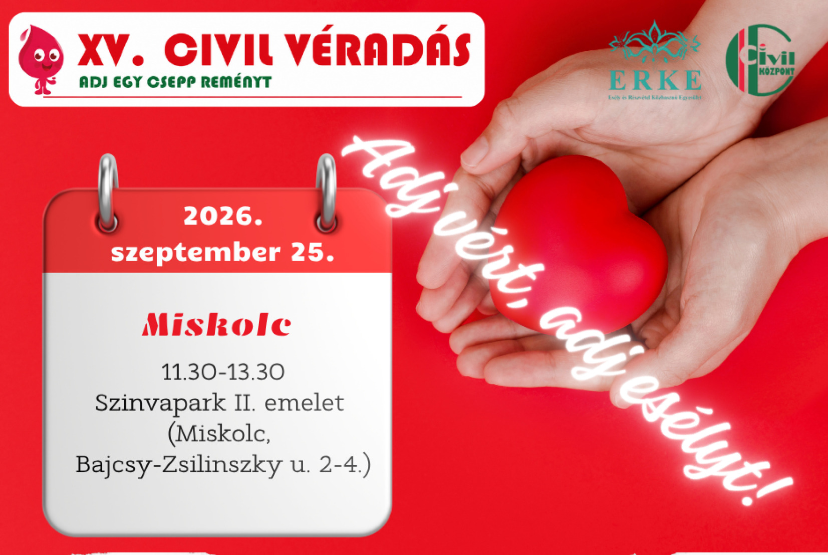 Szeptemberi véradás a Szinvaparkban